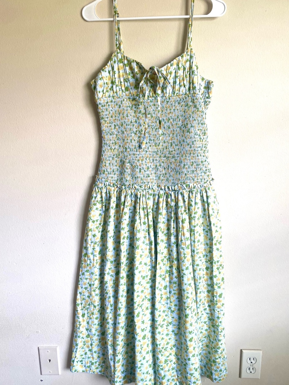 Free People Lavender Daze Floral Smocked Cottagecore Midi Dress M